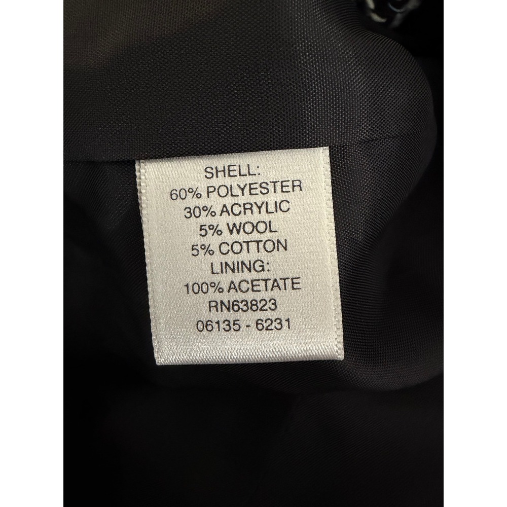 Christopher & Banks Womens XL Multi Color Confetti Tweed Zip Front Jacket Black - Picture 5 of 5
